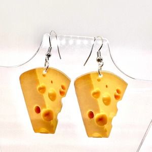 Cheese Wedge Earrings - Wisconsin Earrings - Green Bay Earrings - Snack Earrings